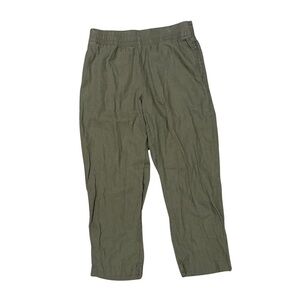 Old Navy Linen Blend Olive Green Pants